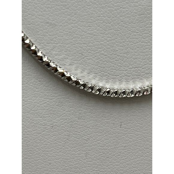 Authentic Italian Sterling Silver Diamond Cut Chain Necklace 16" Hallmarked - Picture 6 of 12